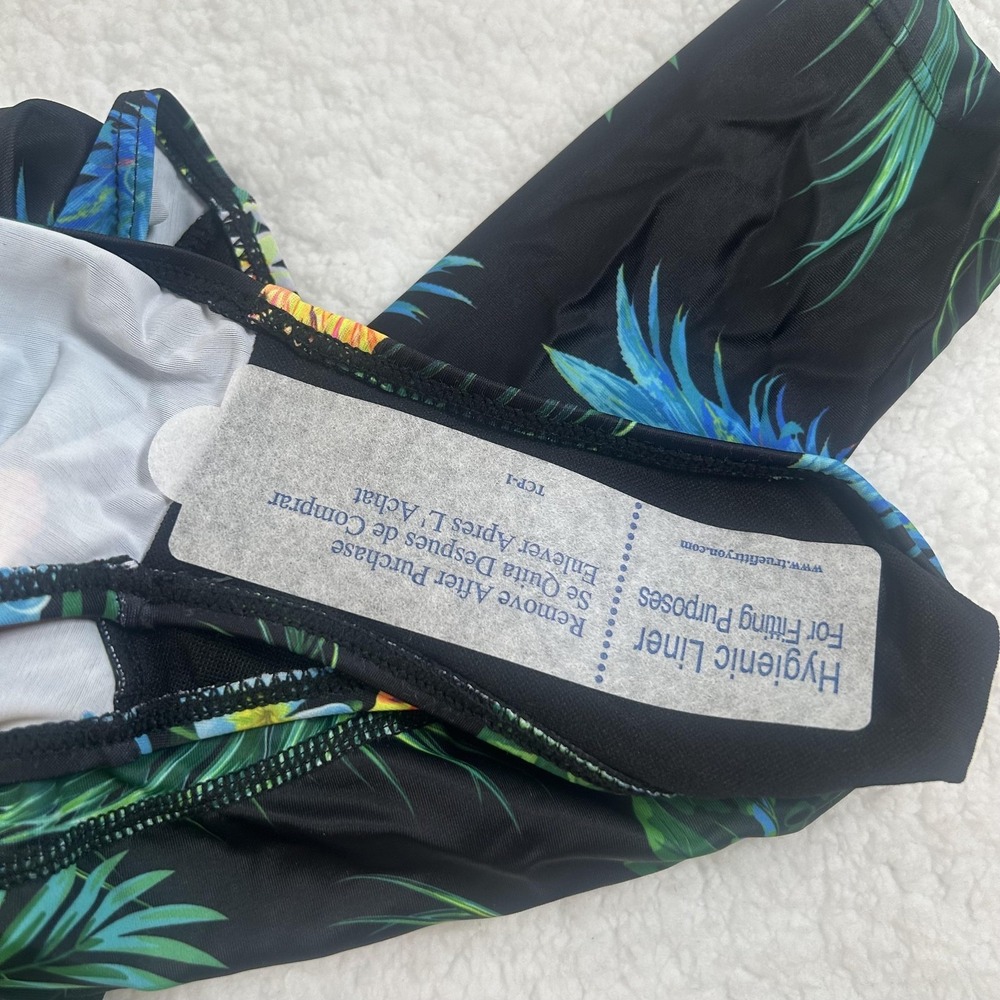 Daci Rash Guard Swimsuit Womens Medium Tropical Floral One Piece Long Sleeve - Picture 6 of 10
